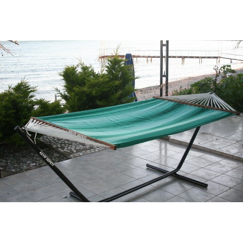 ALTINOLUK HAMAK BEZ HAMAK ÇİFT KİŞİLİK SET METAL AYAKLI (GÖK KUŞAĞI YEŞİL) ALTINOLUK HAMAK BEZ HAMAK ÇİFT KİŞİLİK SET METAL AYAKLI (GÖK KUŞAĞI YEŞİL)