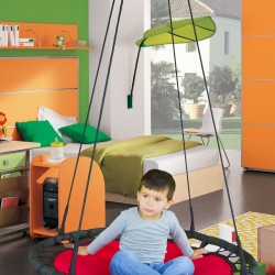 ALTINOLUK HAMAK Çocuk Ve Yetişkin Yuvarlak Tavana Asılan Salıncak (Büyük Boy ) KIRMIZI