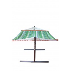 ALTINOLUK HAMAK BEZ HAMAK ÇİFT KİŞİLİK SET METAL AYAKLI (YEŞİL)