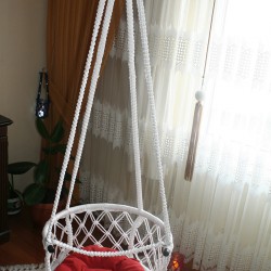 ALTINOLUK HAMAK 50 LİK ÇOCUK SALINCAGI BEYAZ (KIRMIZI MİNDERLİ)