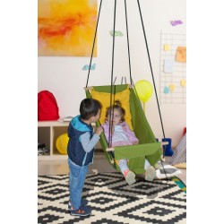 ALTINOLUK HAMAK Bebek Uyku Salıncağı Çocuk Ahşap Hamak Beşik Salıncak Minderli Yatak Seti YEŞİL