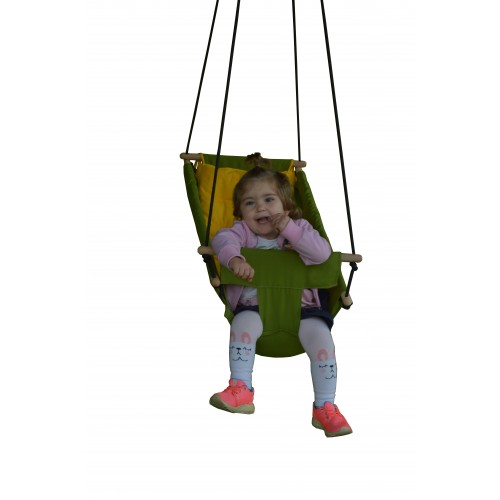 ALTINOLUK HAMAK Bebek Uyku Salıncağı Çocuk Ahşap Hamak Beşik Salıncak Minderli Yatak Seti YEŞİL