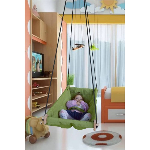 ALTINOLUK HAMAK Ahşap Hamak Bebek Hamak Beşik YEŞİL