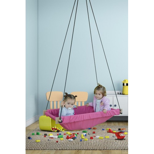 ALTINOLUK HAMAK Ahşap Hamak Bebek Hamak Beşik PEMBE