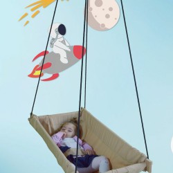 ALTINOLUK HAMAK Ahşap Hamak Bebek Hamak Beşik BEJ